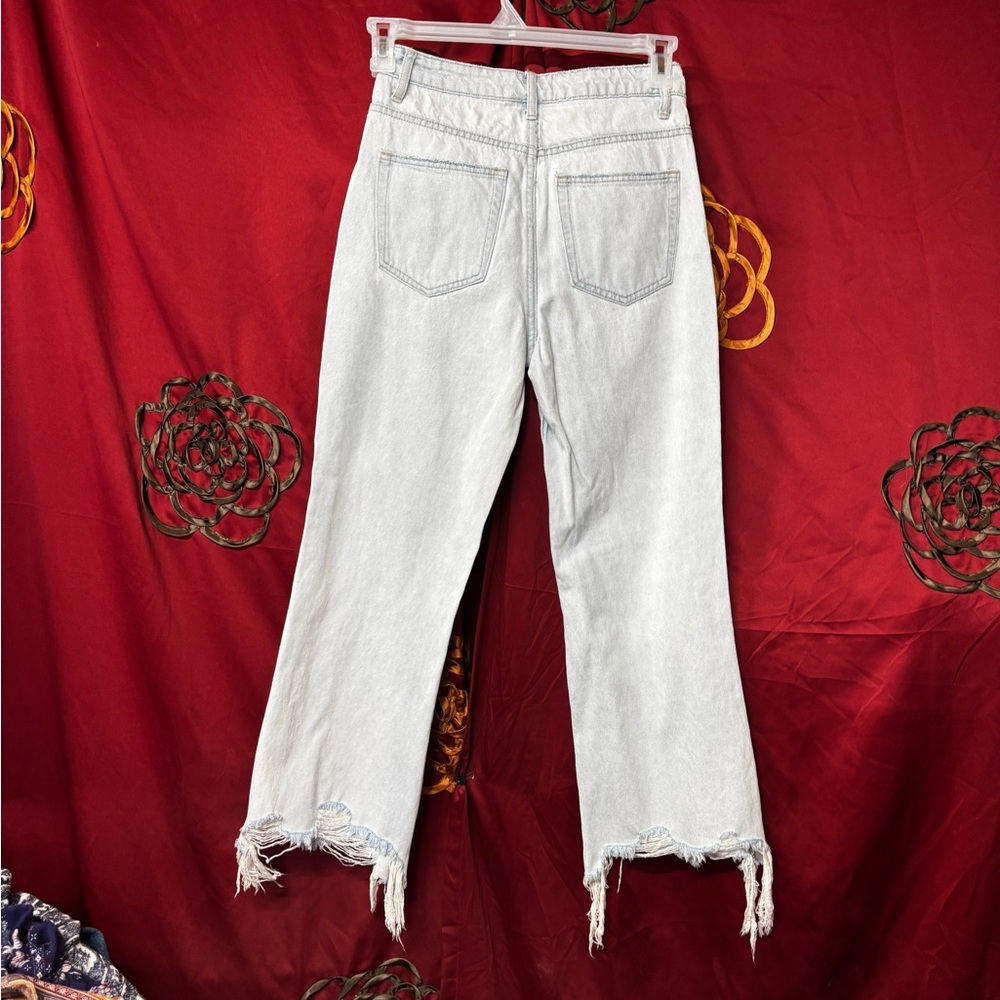 Vervet Light Blue Distressed Flare Jeans - Picture 2 of 4